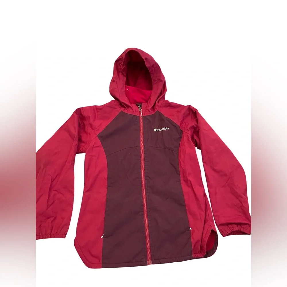 Columbia Two-Tone Red Hooded Jacket